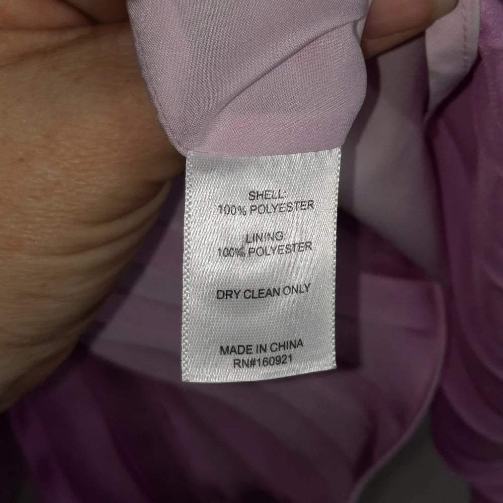 ALDEN ADAIR Mini Dress Lavender Purple Flowy Sundress Spring Summer Night XS 0 2 - Picture 5 of 11